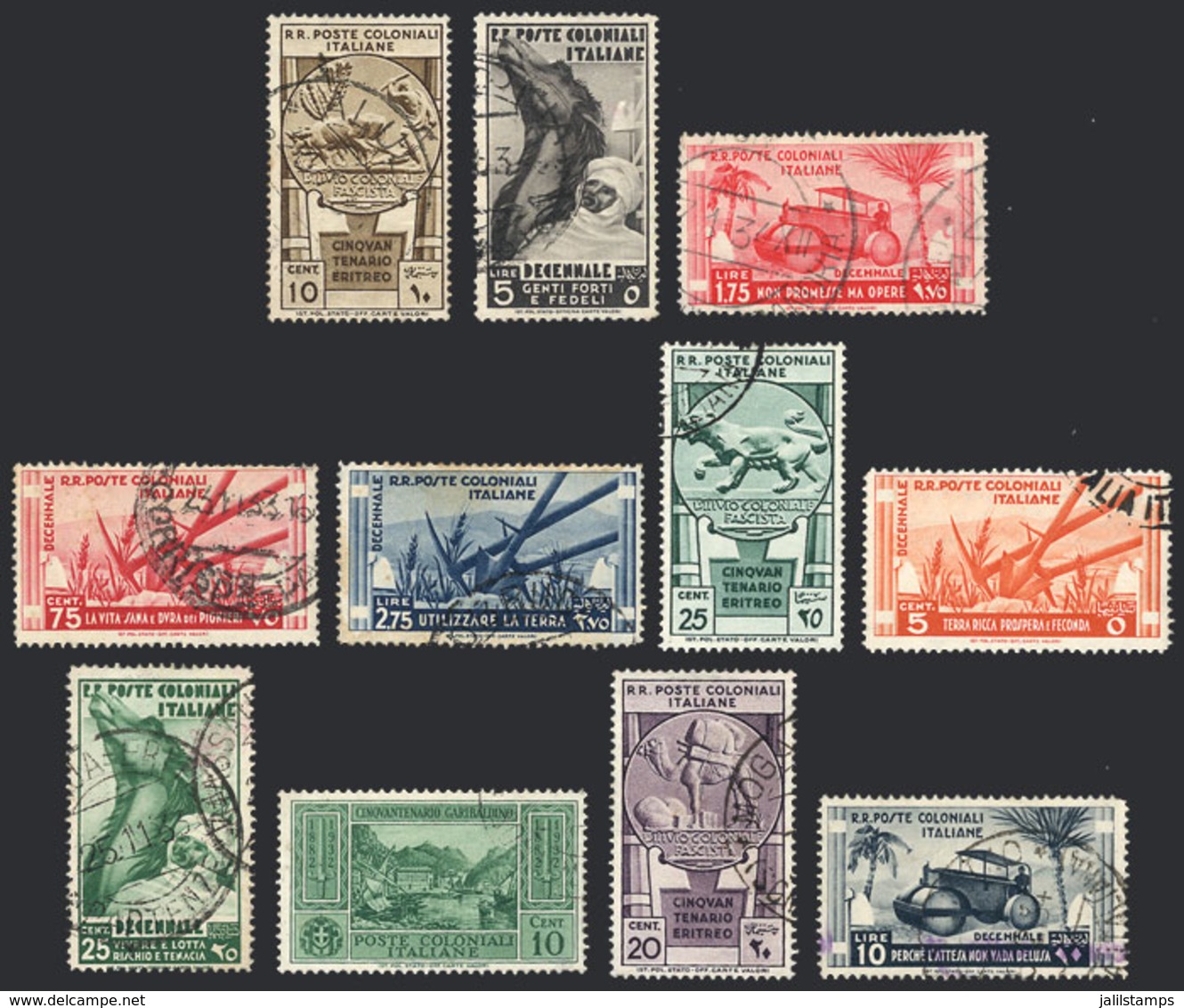 1110 ITALIAN COLONIES: Lot Of Used Stamps, In General Of Very Fine Quality, Scott Catalog Value Over US$270. - Amtliche Ausgaben