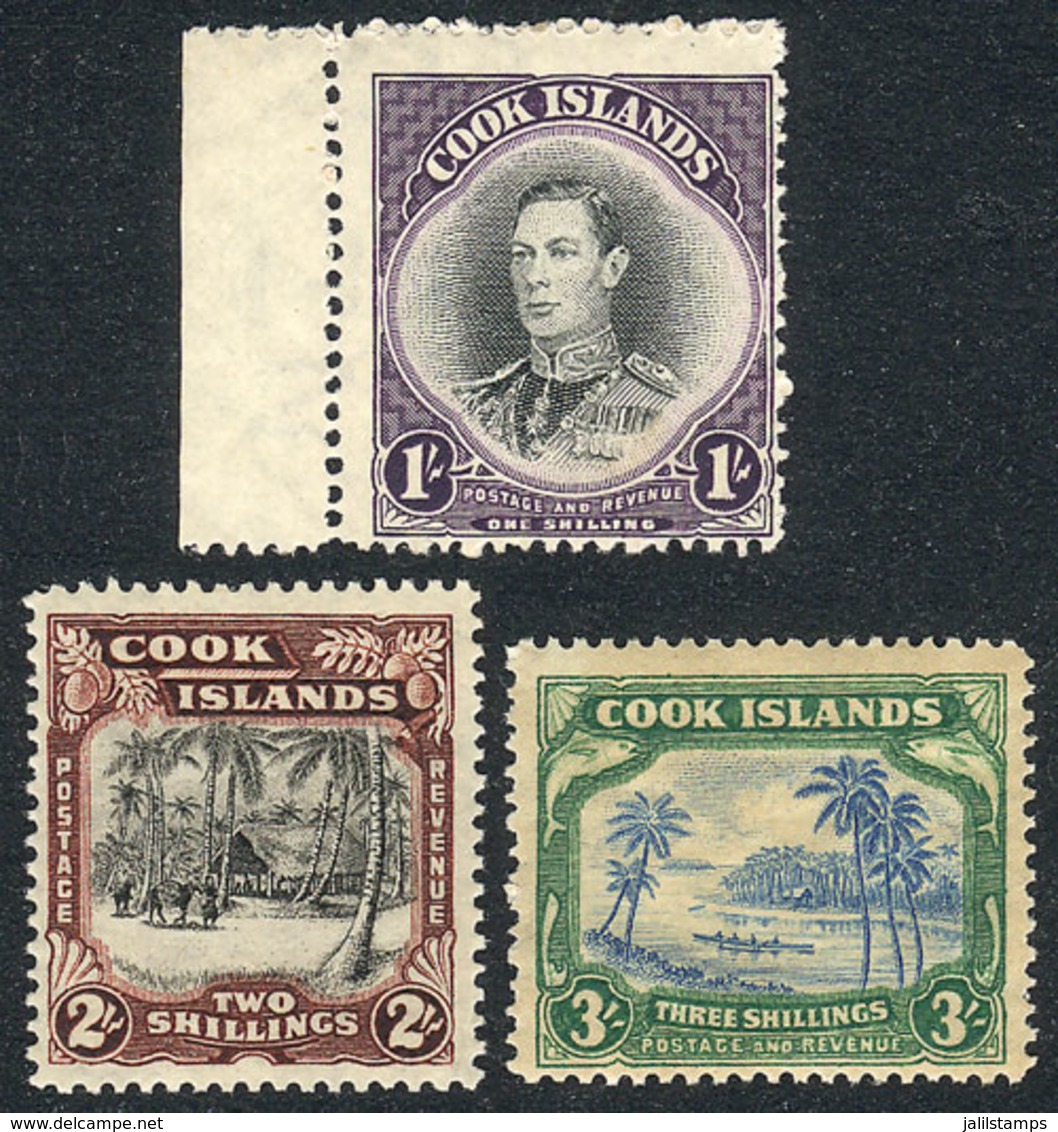 1124 COOK ISLANDS: Sc.112/114, 1938 Complete Set Of 3 Unmounted Values, Excellent Quality, Catalog Value US$100. - Cook