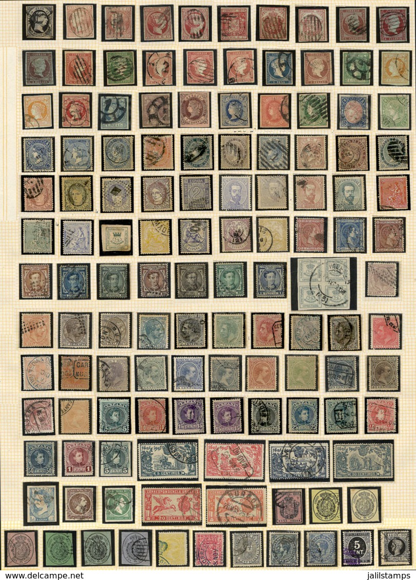 1234 SPAIN: Small Very Old Collection On Album Pages, Very Fine General Quality! - Other & Unclassified