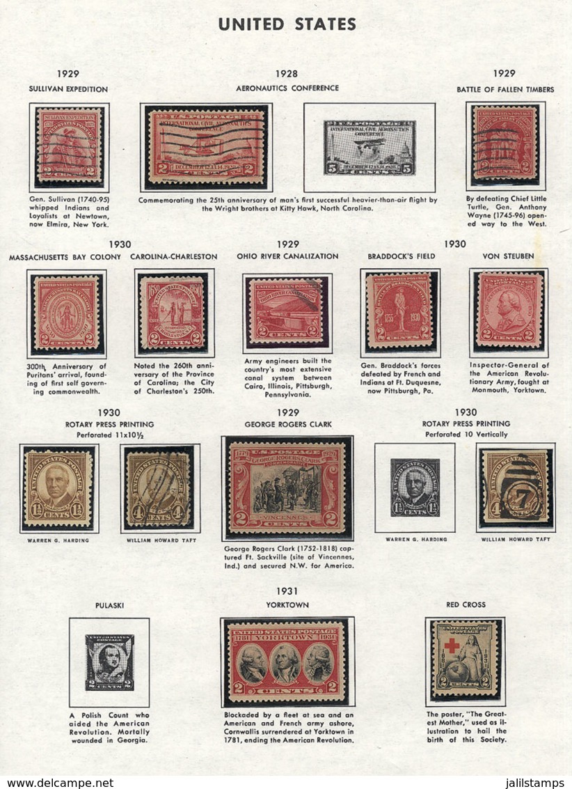 1255 UNITED STATES: Collection Of Mint And Used Stamps In Liberty Album, Containing About 400/500 Mint Or Used Stamps, F - Andere & Zonder Classificatie