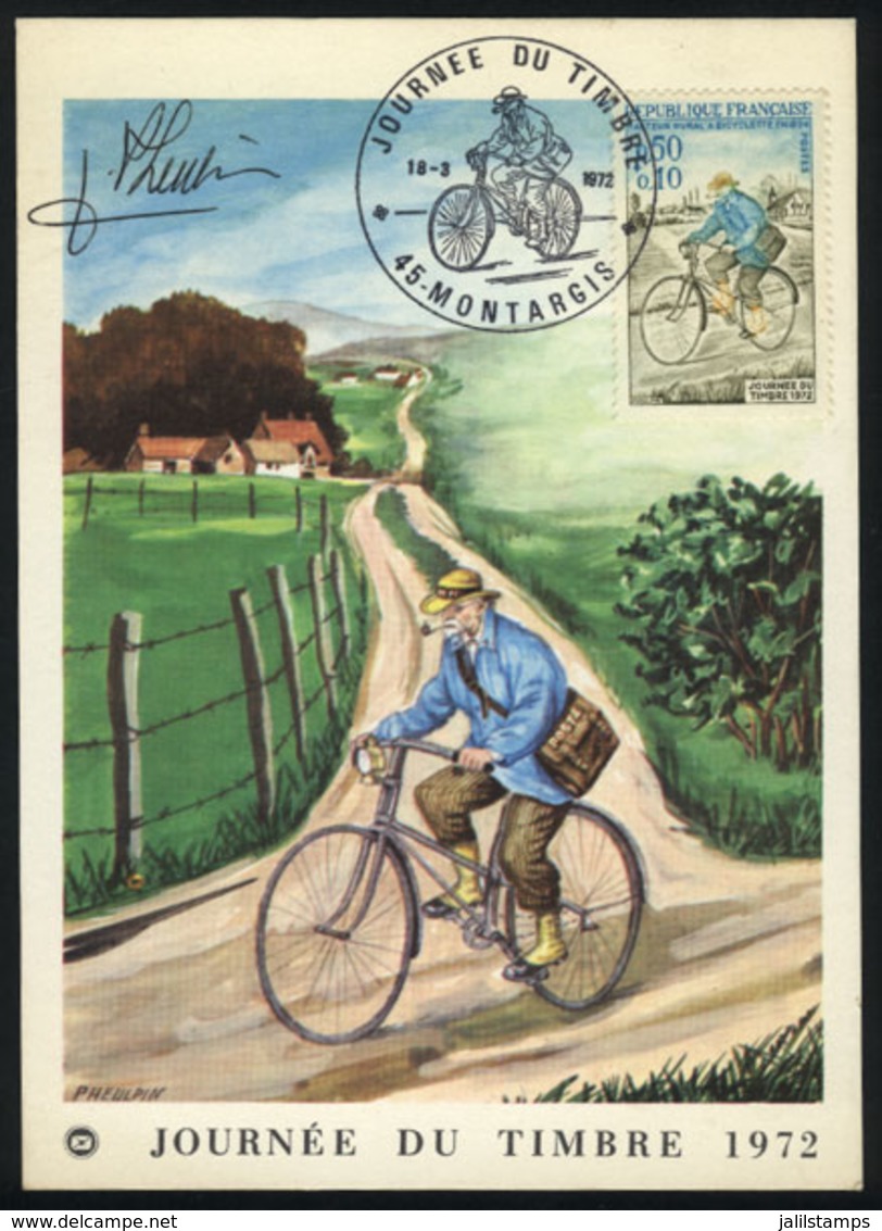 1275 FRANCE: Maximum Card Of MAR/1972: Bicycle, With Special Pmk, VF Quality - Other & Unclassified