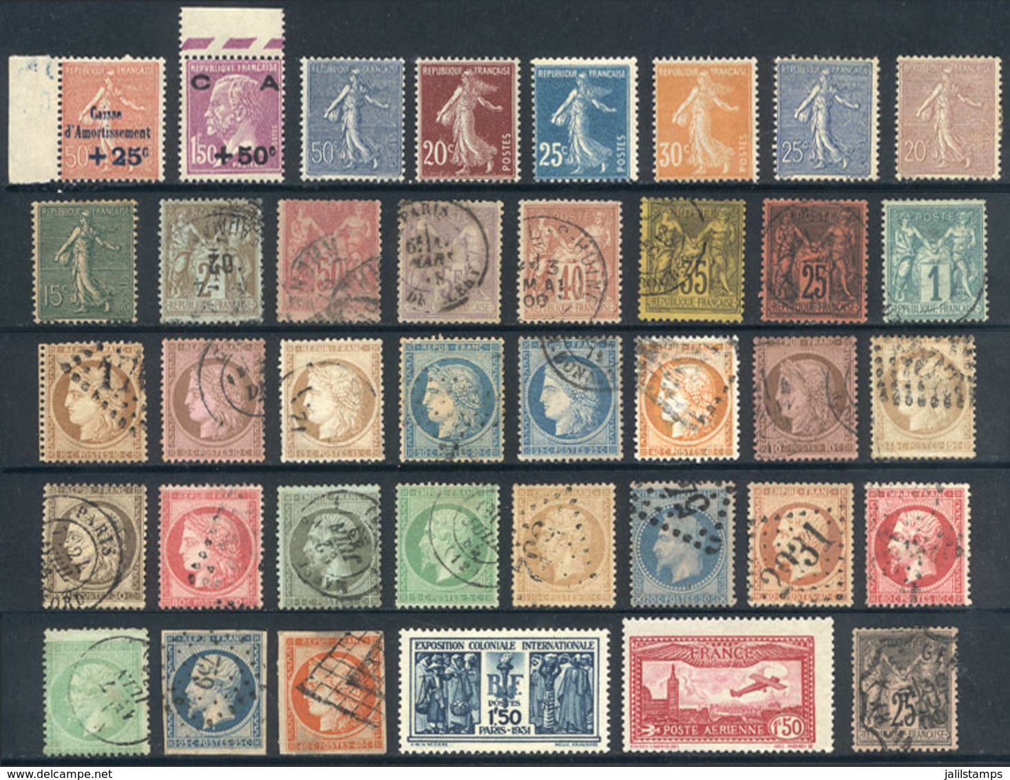 1299 FRANCE: Interesting Group Of Used And Mint Stamps (several Unmounted, Including Old Issues), General Quality Is Ver - Collections