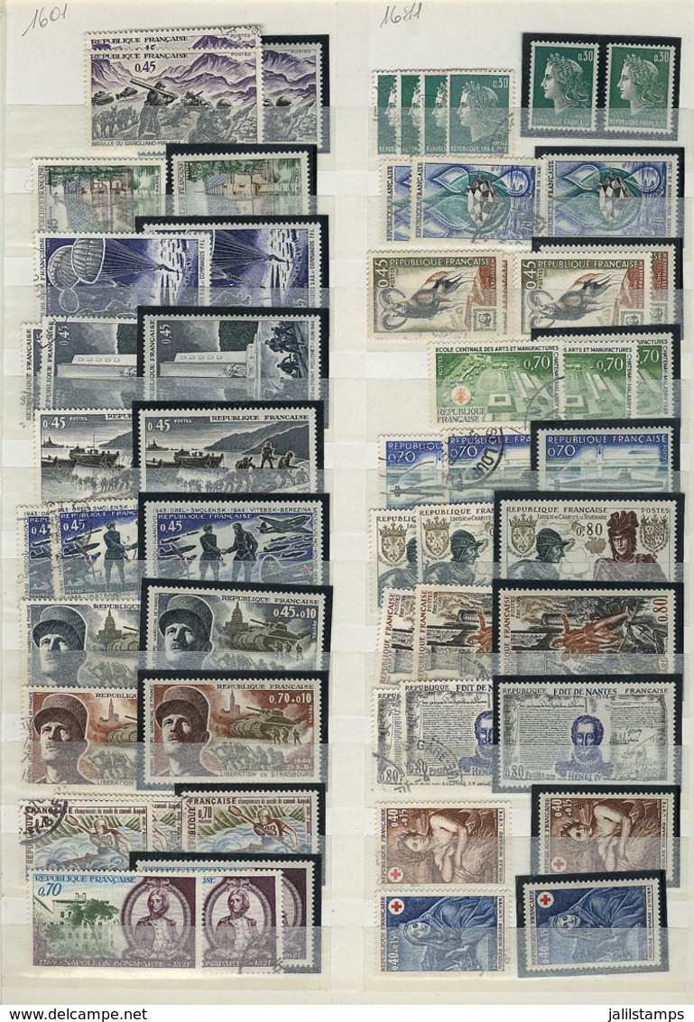 1304 FRANCE: Large Stockbook With Stock Of Stamps Issued Between Circa 1969 And 1994, MNH Or Used, Very Fine General Qua - Collections