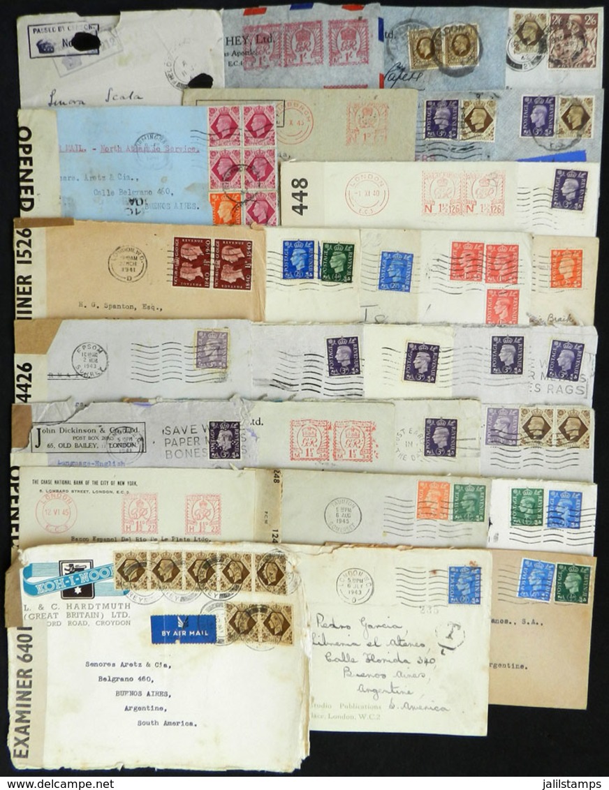 1321 GREAT BRITAIN: 29 Covers Sent To Argentina Between 1939 And 1945, Almost All CENSORED, Fine General Quality (some W - ...-1840 Vorläufer