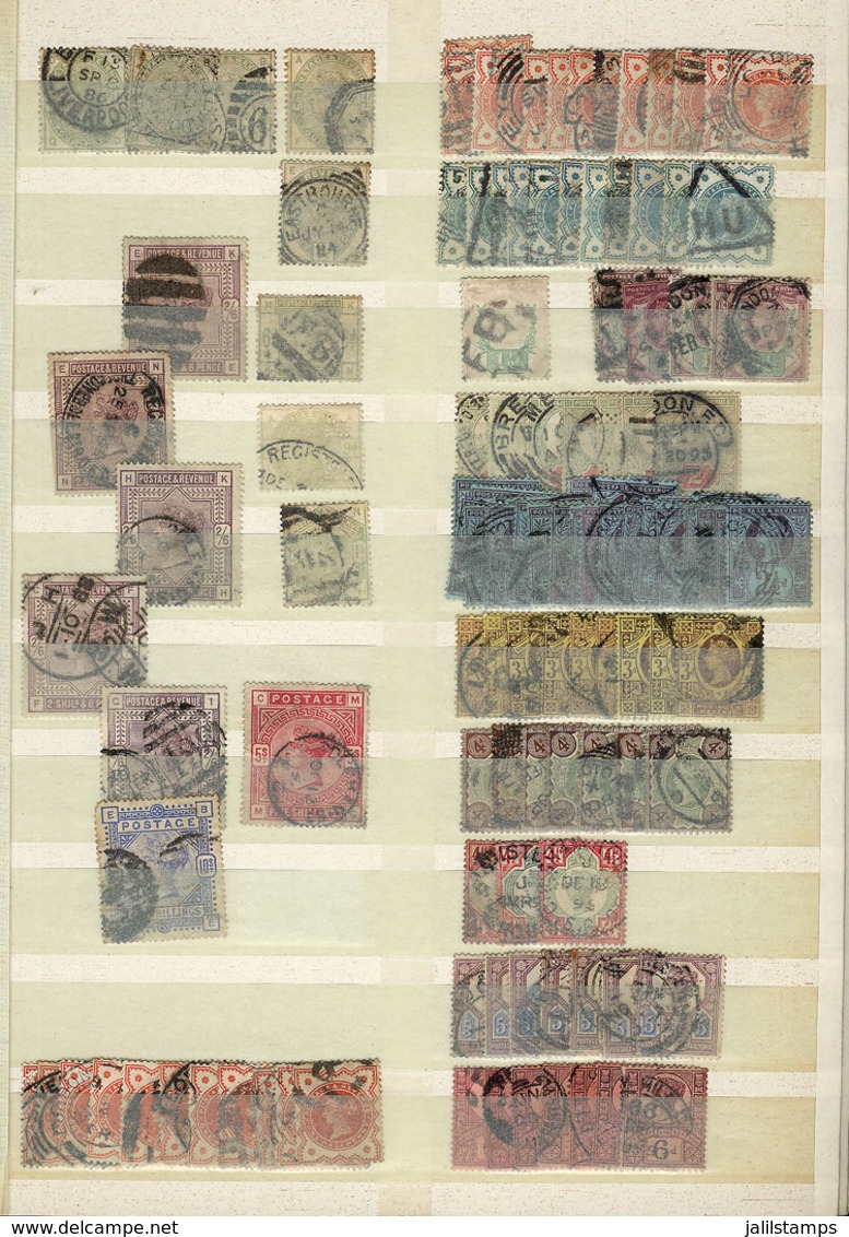 1350 GREAT BRITAIN: Stockbook With Good Stock Of Stamps Issued Between Circa 1850 And 1970, Most Used. The Quality Is Mi - Dienstmarken
