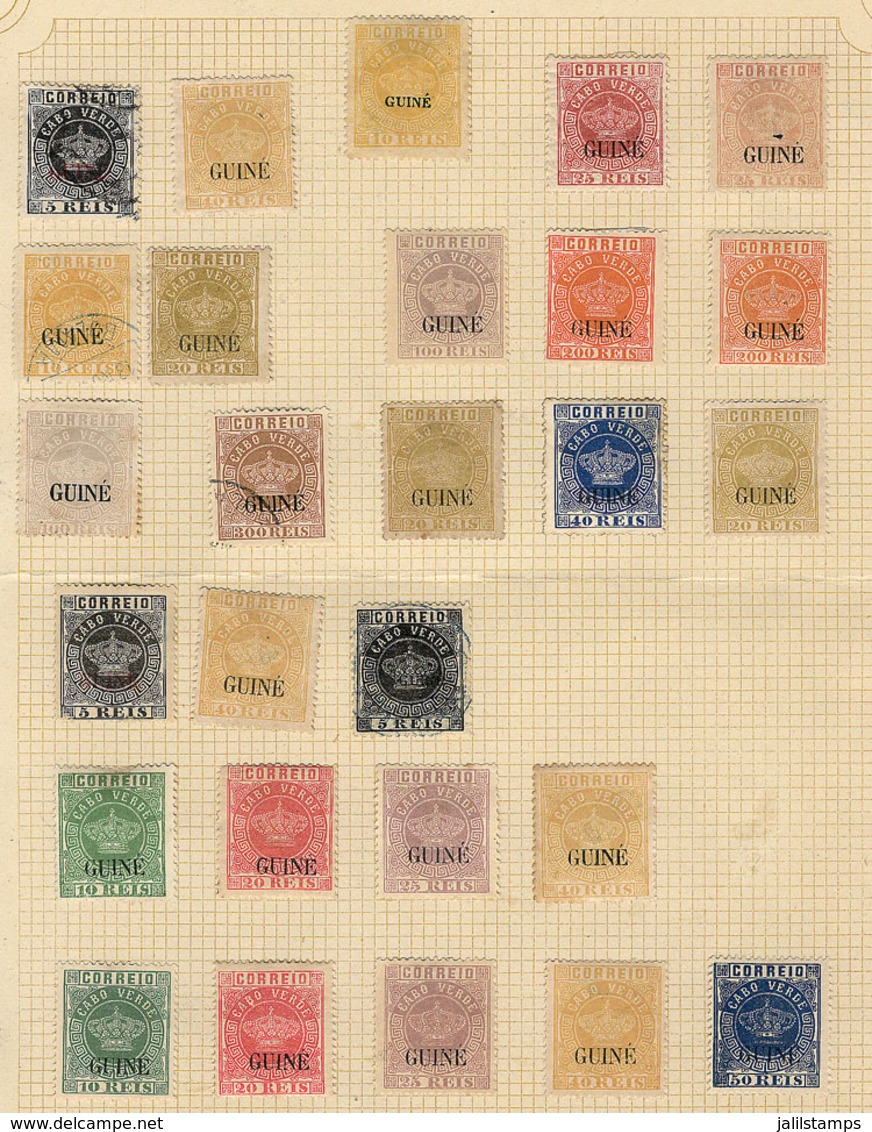 1377 PORTUGUESE GUINEA: Old Collection On Pages, Used And Mint Stamps (several Without Gum), Fine To Very Fine General Q - Portugiesisch-Guinea