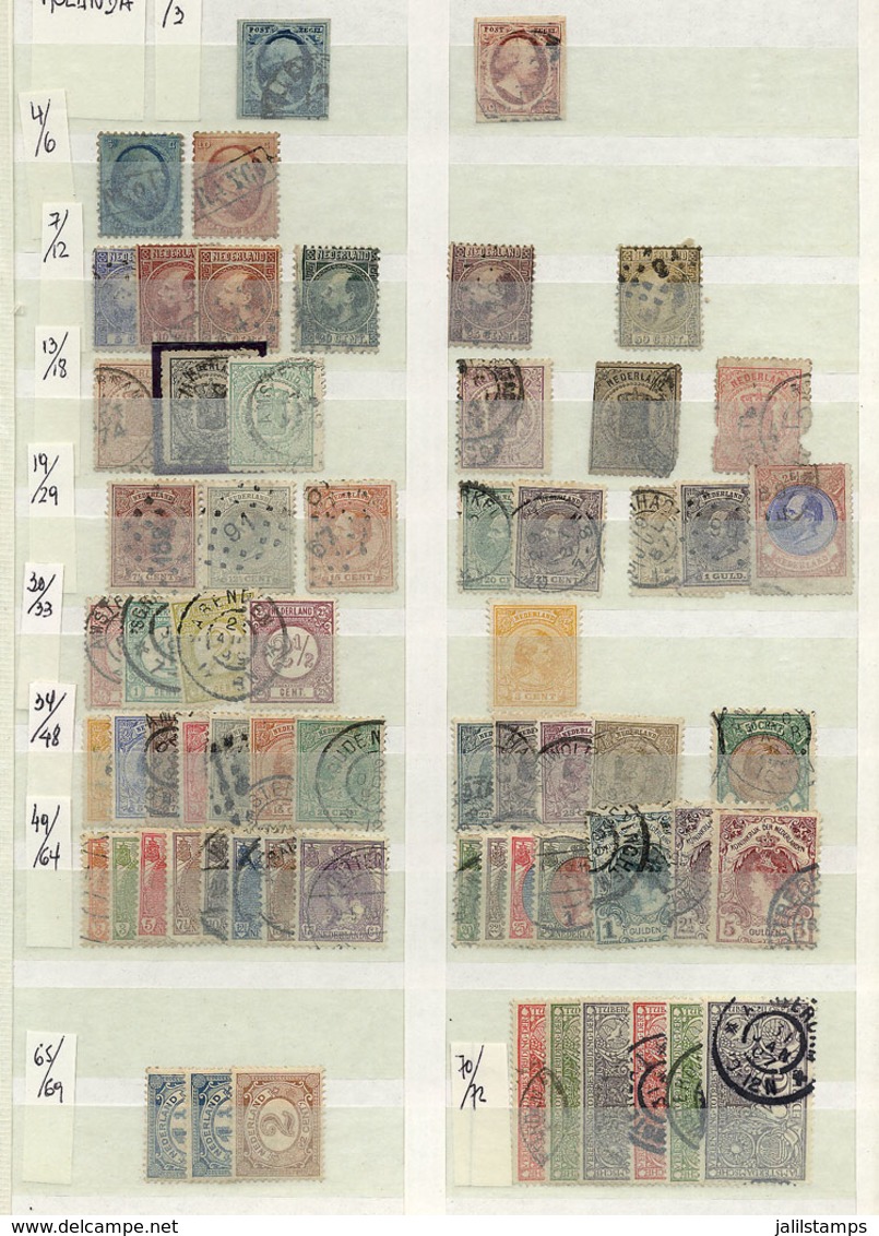 1383 NETHERLANDS: Stock Of Stamps And Sets Of Varied Periods On Stock Pages, Used Or Mint (without Gum, Lightly Hinged,  - Sonstige & Ohne Zuordnung