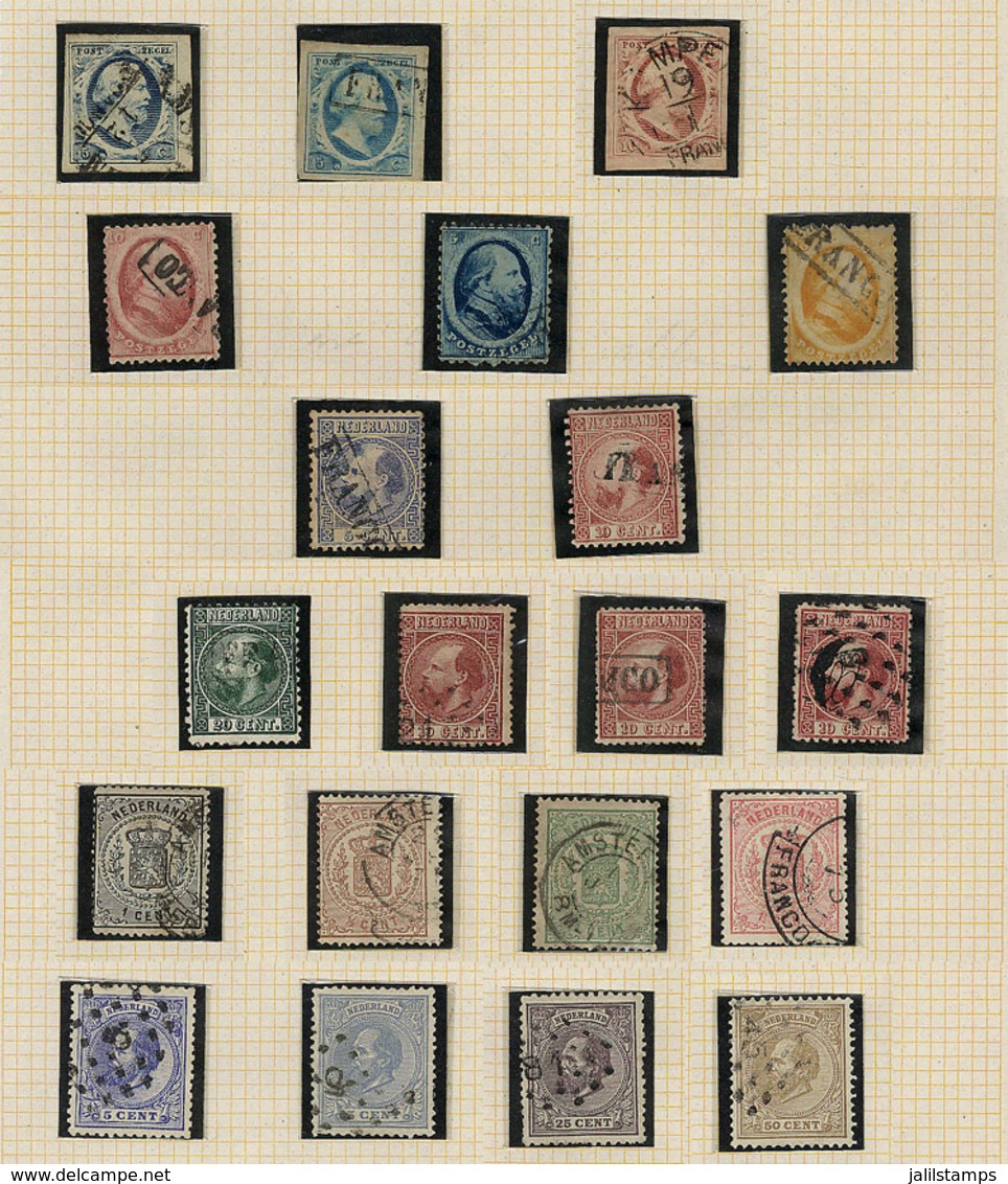 1384 NETHERLANDS: Old Collection On Album Pages, Mint Or (mostly) Used Stamps, Fine To Very Fine General Quality. I Esti - Autres & Non Classés