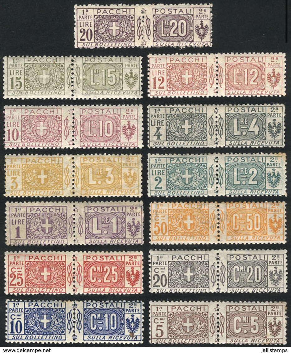 1457 ITALY: Sc.Q7/Q19, 1914/22 Complete Set Of 13 Unused Values, Very Nice. Some Low Examples Have Minor Defects, The Hi - Non Classificati
