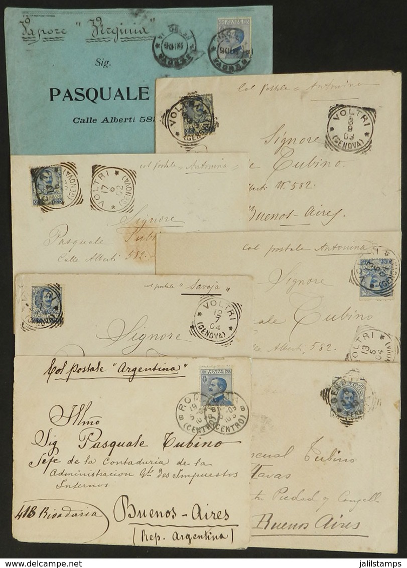 1467 ITALY: 7 Covers Sent To Argentina Between 1896 And 1904, Carried By Steamers: Virginia, Antonina, Vittoria, Savoia  - Non Classificati