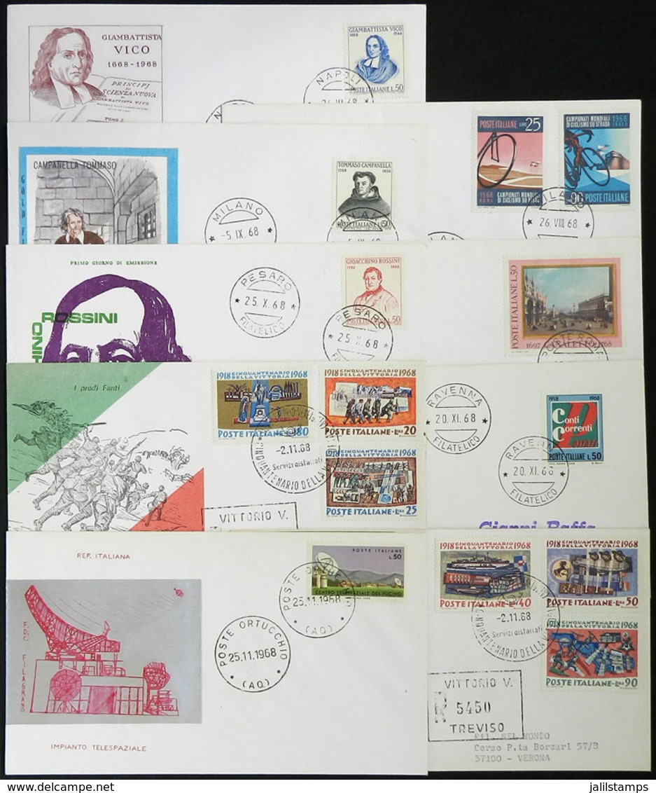 1485 ITALY: 80 First Day Covers (FDC) Of Stamps Issued Between 1968 And 1972, Excellent Quality! - Unclassified