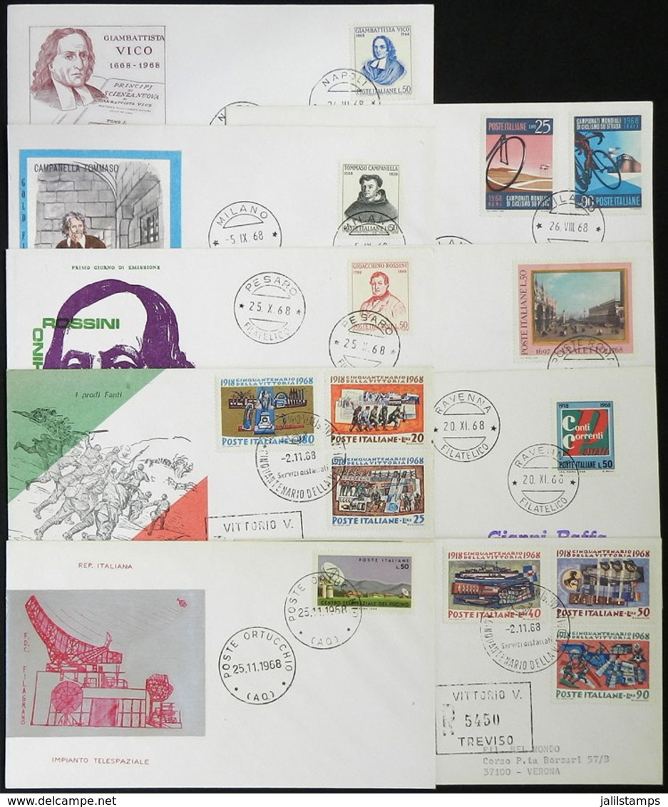 1485 ITALY: 80 First Day Covers (FDC) Of Stamps Issued Between 1968 And 1972, Excellent Quality! - Non Classificati