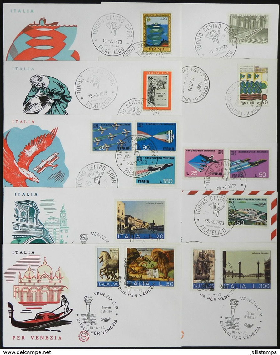 1486 ITALY: 100 First Day Covers (FDC) Of Stamps Issued Between 1973 And 1975, Excellent Quality! - Ohne Zuordnung