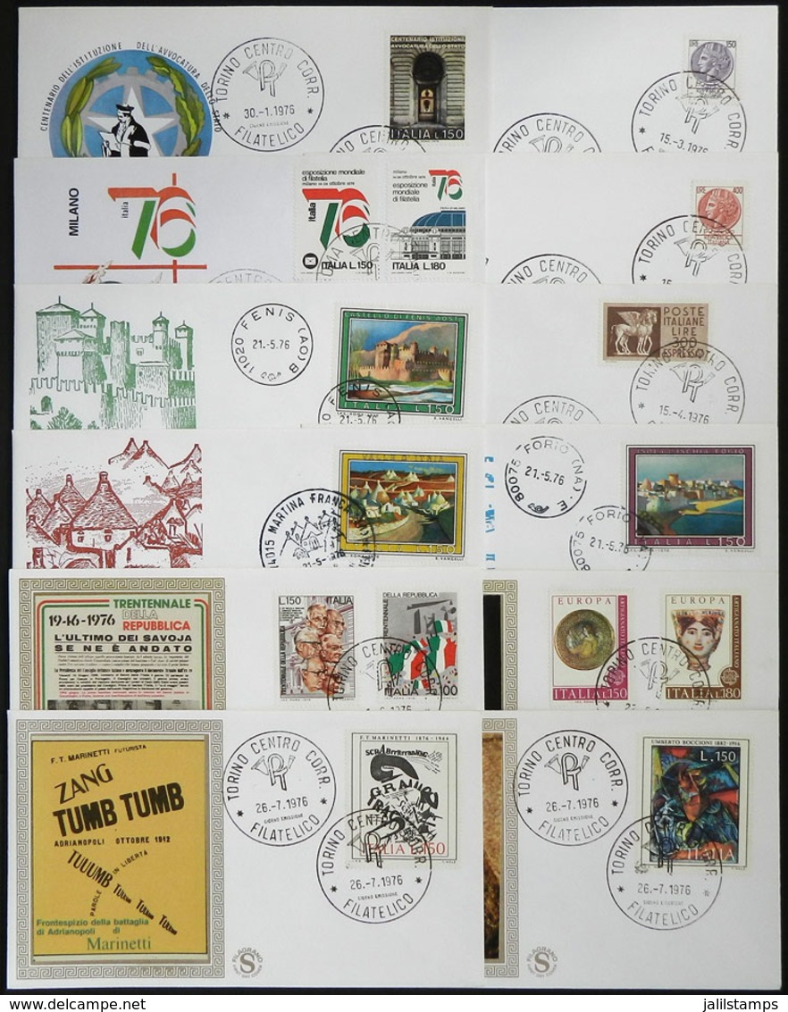 1487 ITALY: 53 First Day Covers (FDC) Of Stamps Issued Between 1976 And 1977, Excellent Quality! - Unclassified