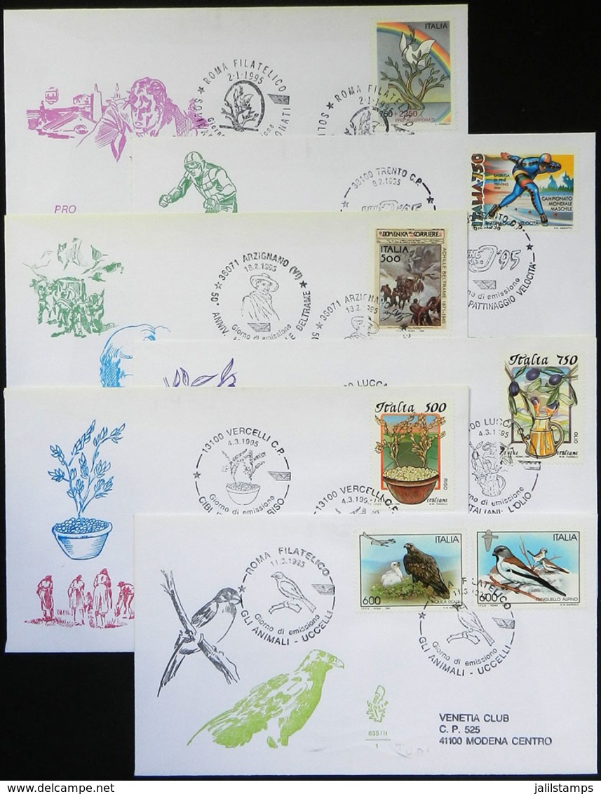 1492 ITALY: 56 First Day Covers (FDC) Of Stamps Issued In 1995, Excellent Quality! - Ohne Zuordnung