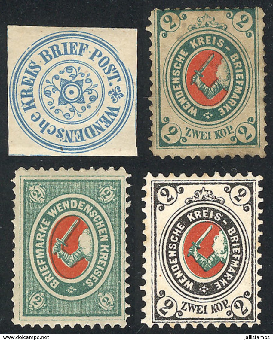 1511 LATVIA - WENDEN: Lot Of 4 Old Stamps, Fine General Quality, Interesting! - Lettonia