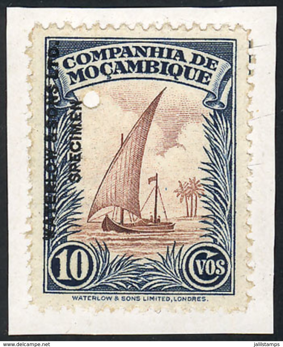 1595 MOZAMBIQUE COMPANY: 10c. Sailing Boat, SPECIMEN Of Waterlow & Sons Ltd. In A Color Different From The Adopted One,  - Mosambik