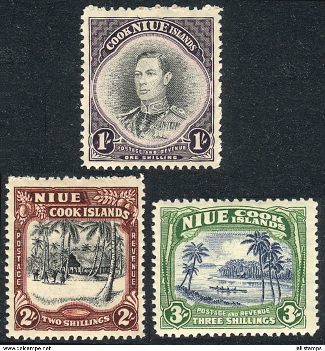 1602 NIUE: Sc.73/75, 1938 Complete Set Of 3 Unused Values, VF Quality, Catalog Value US$30. - Niue