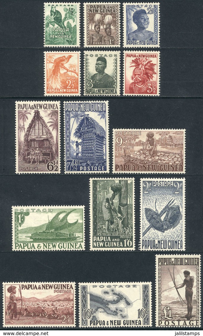 1640 PAPUA NEW GUINEA: Sc.122/136, 1952 Complete Set Of 15 Unmounted Values, Excellent Quality, Catalog Value US$170. - Papua New Guinea