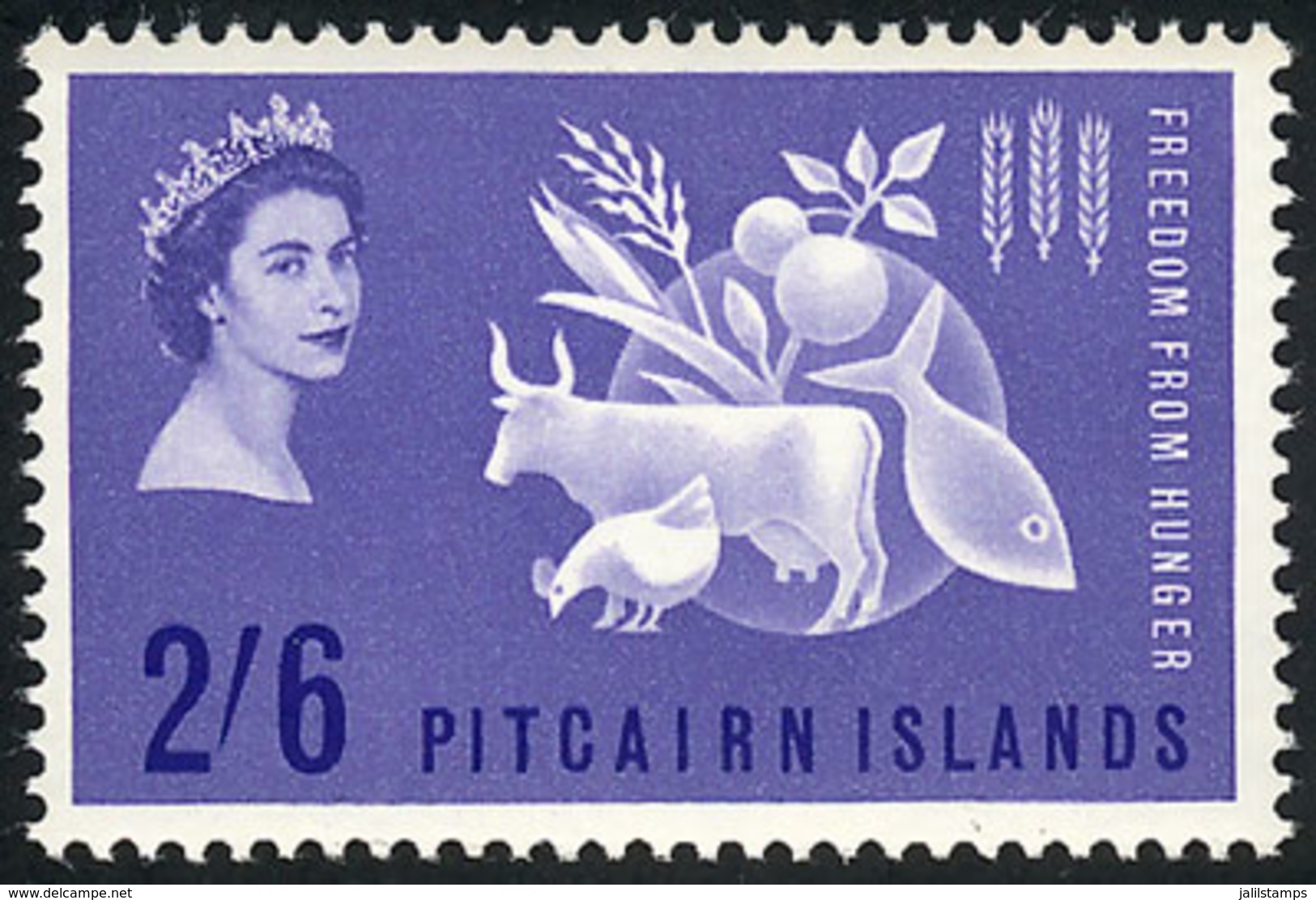 1707 PITCAIRN ISLANDS: Sc.35, 1963 Hunger, Unmounted, Excellent Quality, Catalog Value US$20. - Pitcairninsel