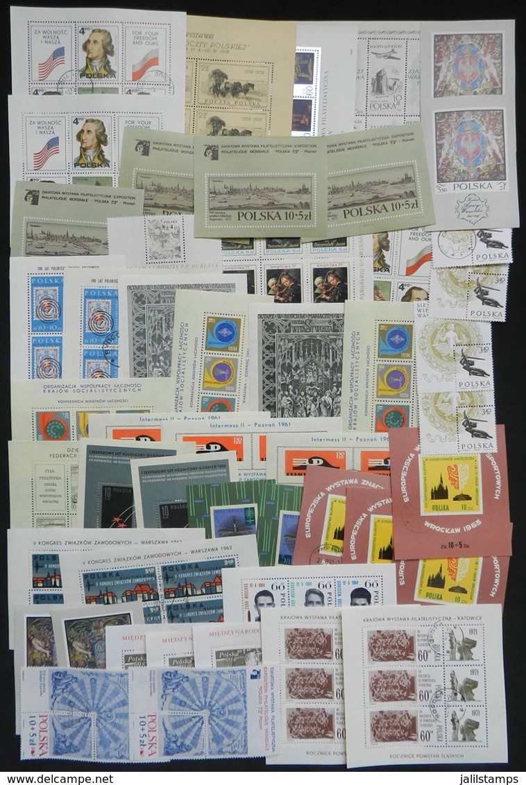 1724 POLAND: Lot Of MNH And Used Souvenir Sheets, All Of Excellent Quality, Scott Catalog Value US$225+, Low Start! - Sonstige & Ohne Zuordnung