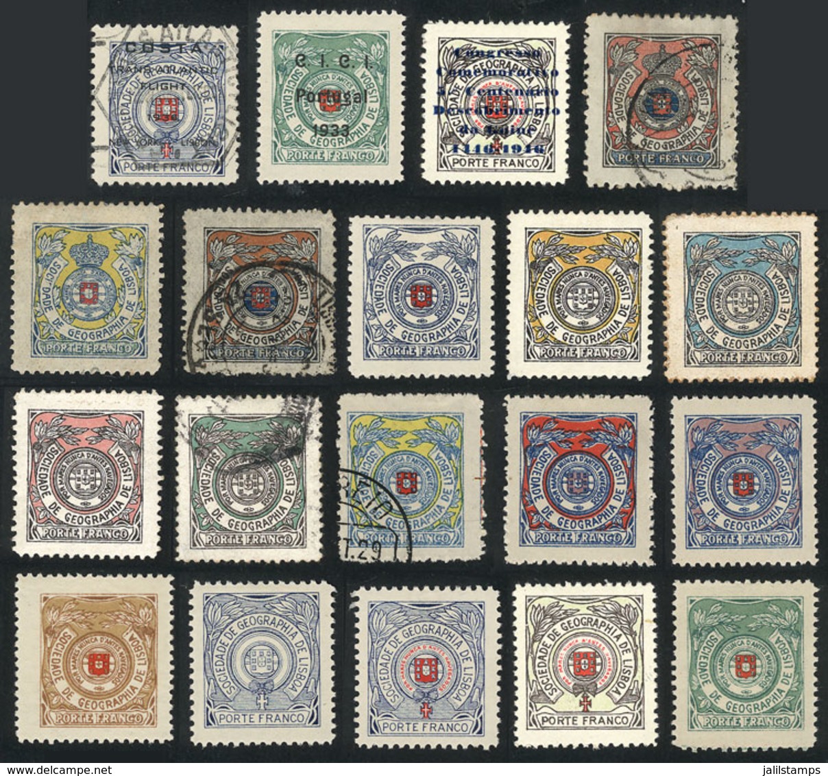 1752 PORTUGAL: Interesting Lot Of Franchise Stamps, Some With Rare Overprints (Costa Transatlantic Flight, Etc), Very Fi - Nuovi