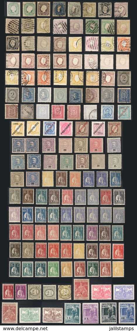 1759 PORTUGAL: Interesting Group Of Good Old Stamps, Used Or Mint (most Of Ealier Issues Without Gum, And More Modern St - Other & Unclassified