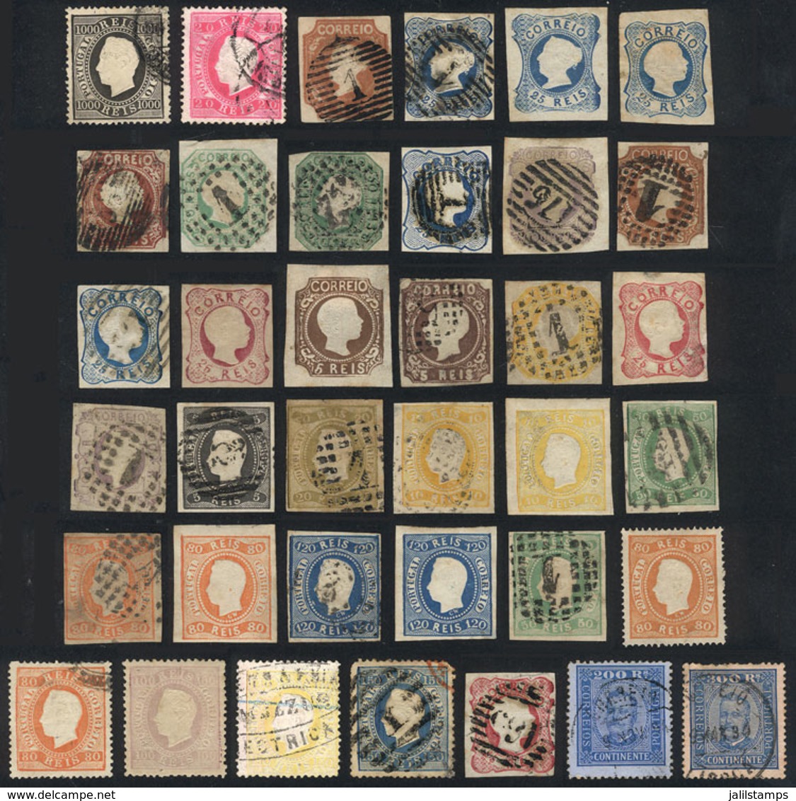 1761 PORTUGAL: Very Interesting Lot Of Old Stamps, Used Or Mint (most Without Gum), Some With Defects And Others Of Very - Sonstige & Ohne Zuordnung