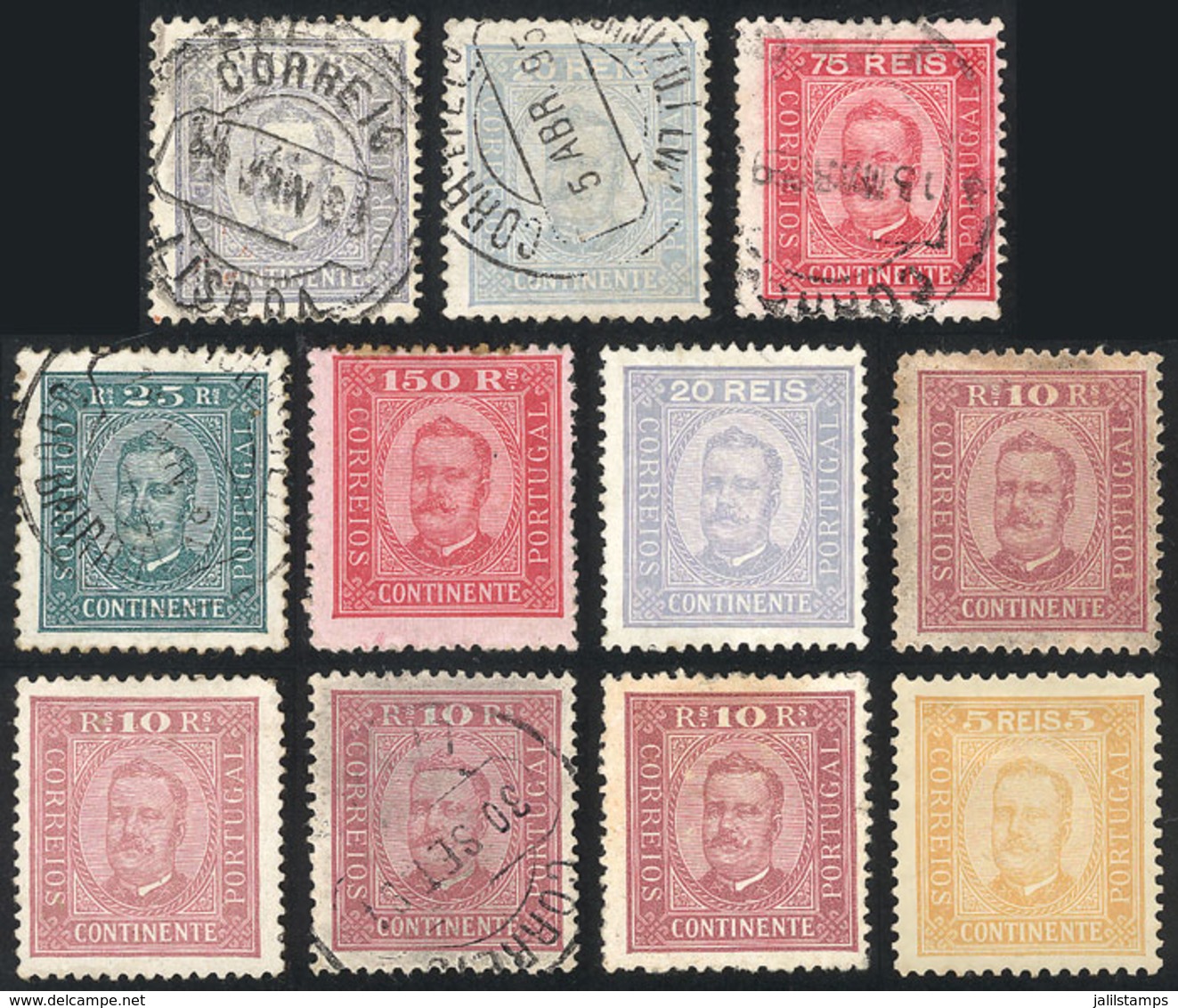 1764 PORTUGAL: Lot Of Stamps Issued In 1892/3, Used Or Mint (they Can Be Without Gum), Mixed Quality (some With Defects) - Sonstige & Ohne Zuordnung