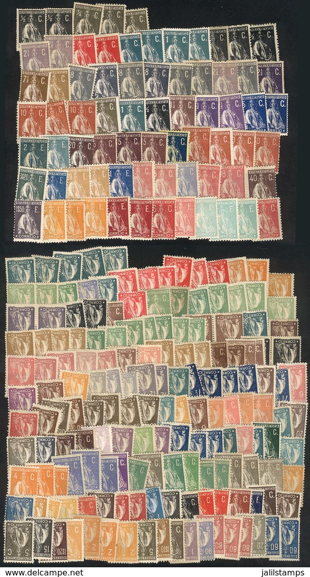 1765 PORTUGAL: ""Ceres"" Issues: Interesting Lot Of Large Number Of Stamps Of The Different Issues Of This Issue Of Defi - Sonstige & Ohne Zuordnung