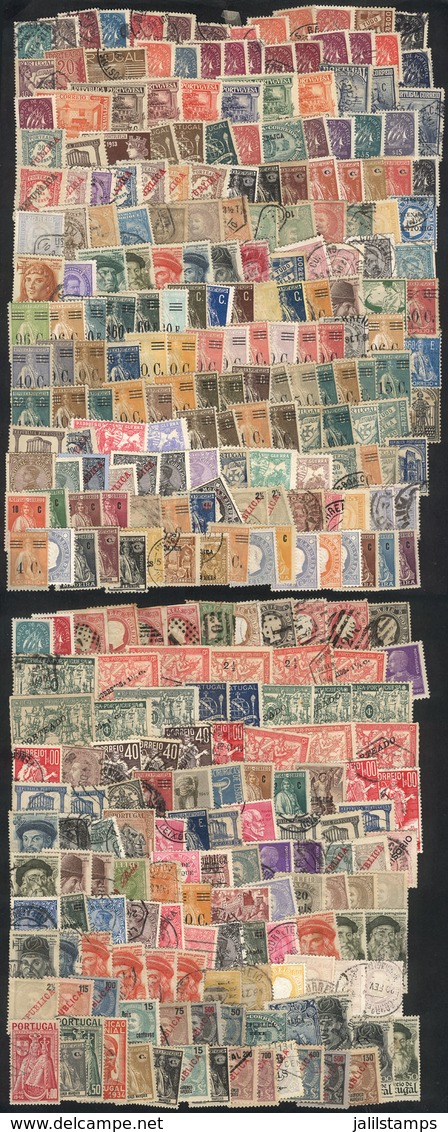 1783 PORTUGAL + COLONIES: Interesting Lot Of Several Hundreds Old Stamps, Used Or Mint (they Can Be Without Gum), Fine G - Other & Unclassified