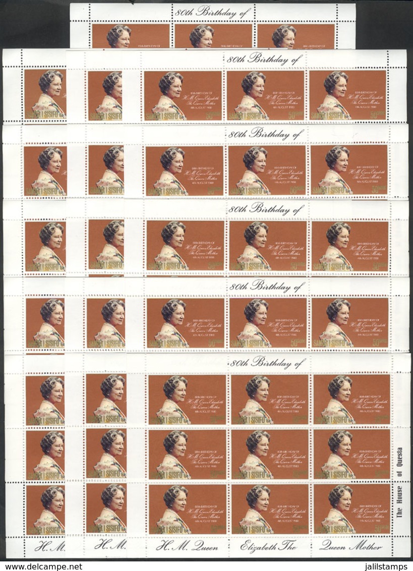 1813 SAMOA: Sc.532 X 16 Sheets Of 9 Stamps Each (total 144 Stamps), Unmounted, Perfect, Catalog Value US$100+ - Samoa