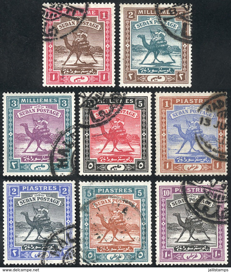 1830 SUDAN: Yvert 9/16, 1898 Complete Set Of 8 Used Values, VF Quality, Catalog Value Euros 50. - Sudan (1954-...)