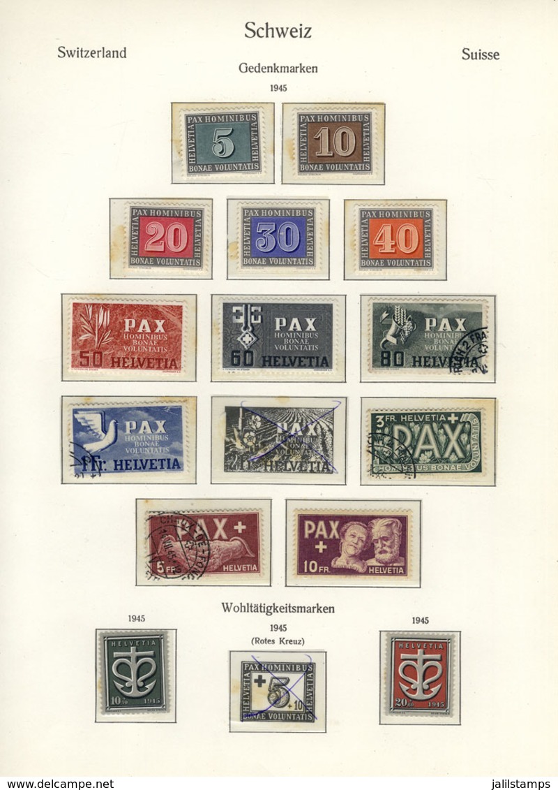 1847 SWITZERLAND: Collection In Album (circa 1945 To 1969), With Used (few) Or Mint (lightly Hinged Or MNH) Stamps, Many - Other & Unclassified