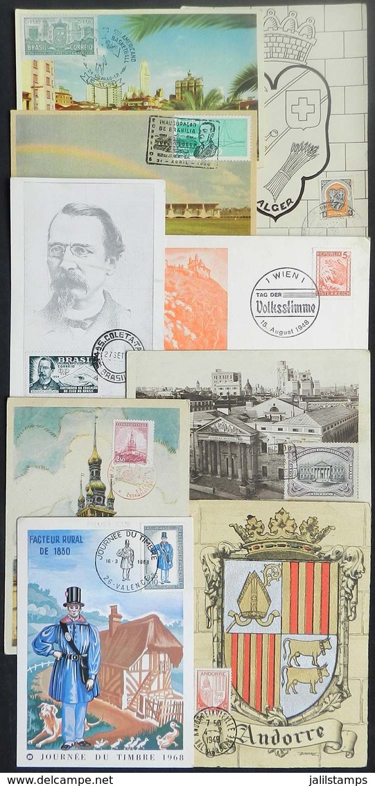 1859 WORLDWIDE: 9 Maximum Cards Of 1948/68, Varied Topics, Fine To VF General Quality - Altri & Non Classificati