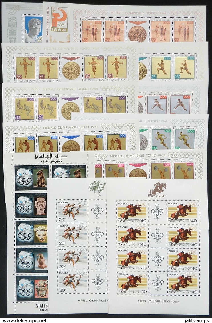 1890 WORLDWIDE: SPORTS (Olympic Games): Lot Of Souvenir Sheets And Mini-sheets, MNH (+ Some Used), Excellent Quality, Ve - Other & Unclassified