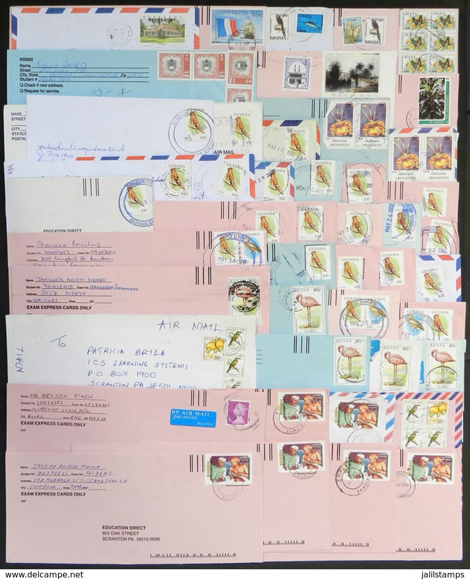 1896 WORLDWIDE: More Than 40 Covers Of African Countries, Guyana, Etc., With Nice Modern Postages, Most Of VF Quality! - Altri & Non Classificati