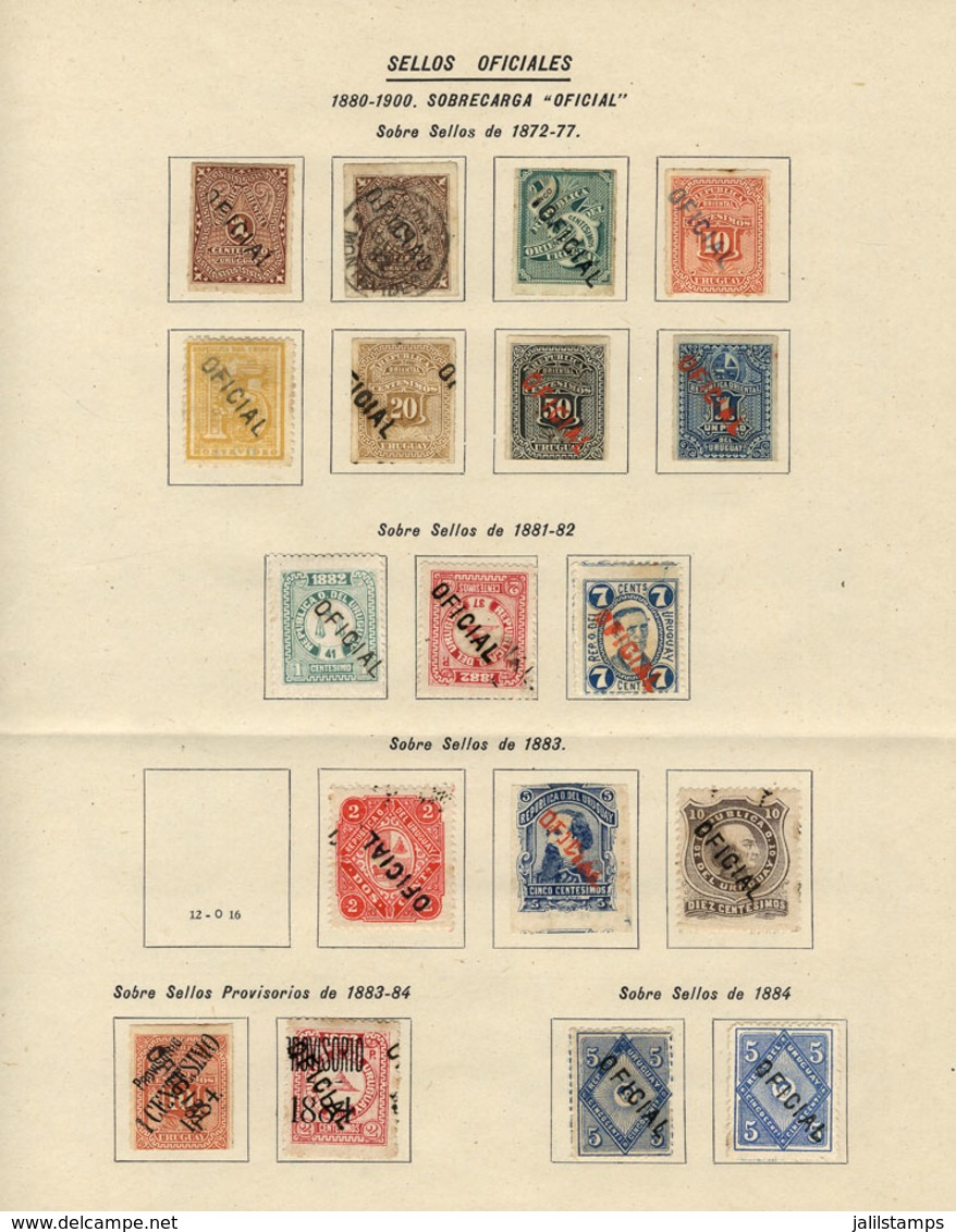 1907 URUGUAY: Very Nice Collection In Old Album Pages, Used Or Mint Stamps, In General Of Fine To Very Fine Quality! IMP - Uruguay