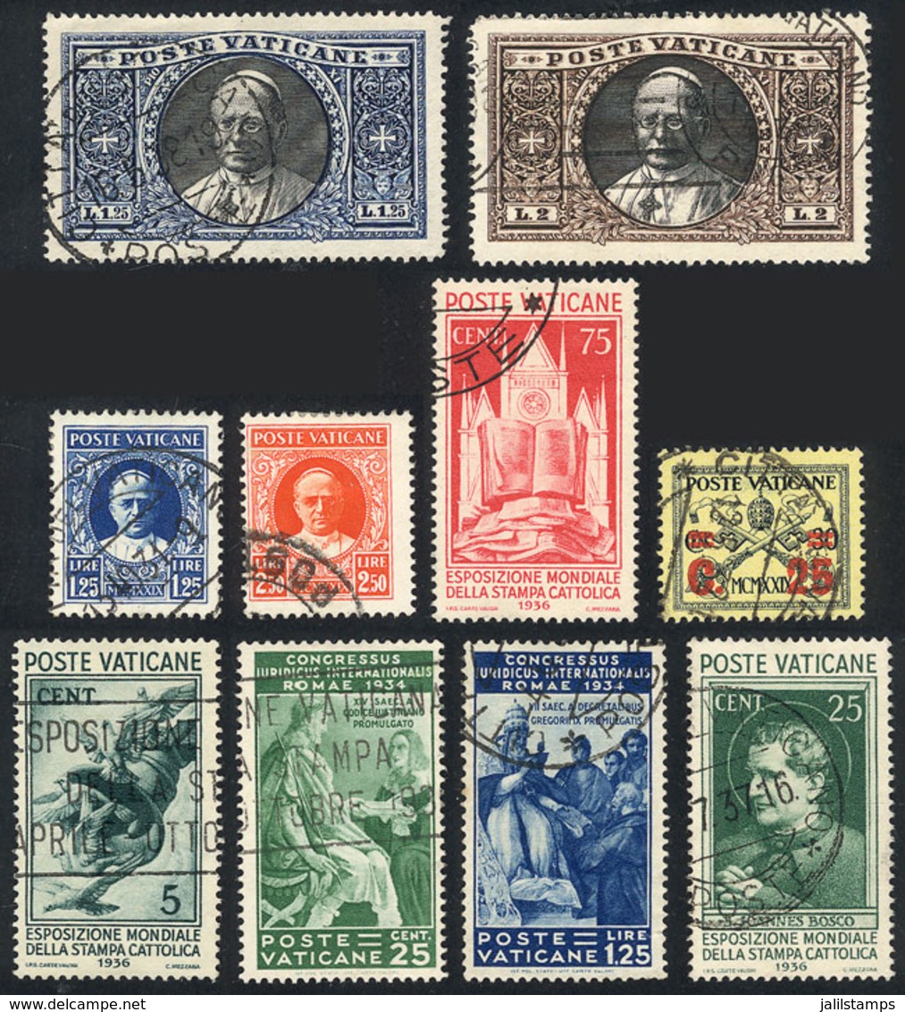 1932 VATICAN: Lot Of Used Stamps, All Of Very Fine Quality, Scott Catalog Value Over US$200, Low Start! - Other & Unclassified