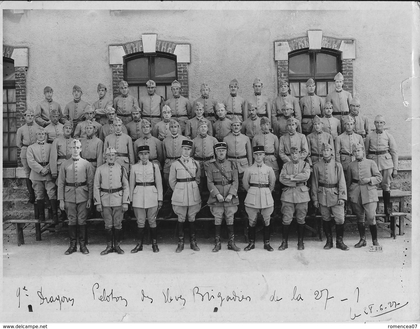 9e REGIMENT De DRAGON - PELOTON Des ELEVES BRIGADIERS De La 27-1 - 28 Juin 1927 - A Voir ! - War, Military