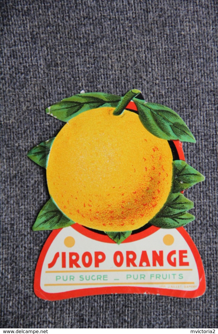 Etiquette : SIROP ORANGE - Bordeaux