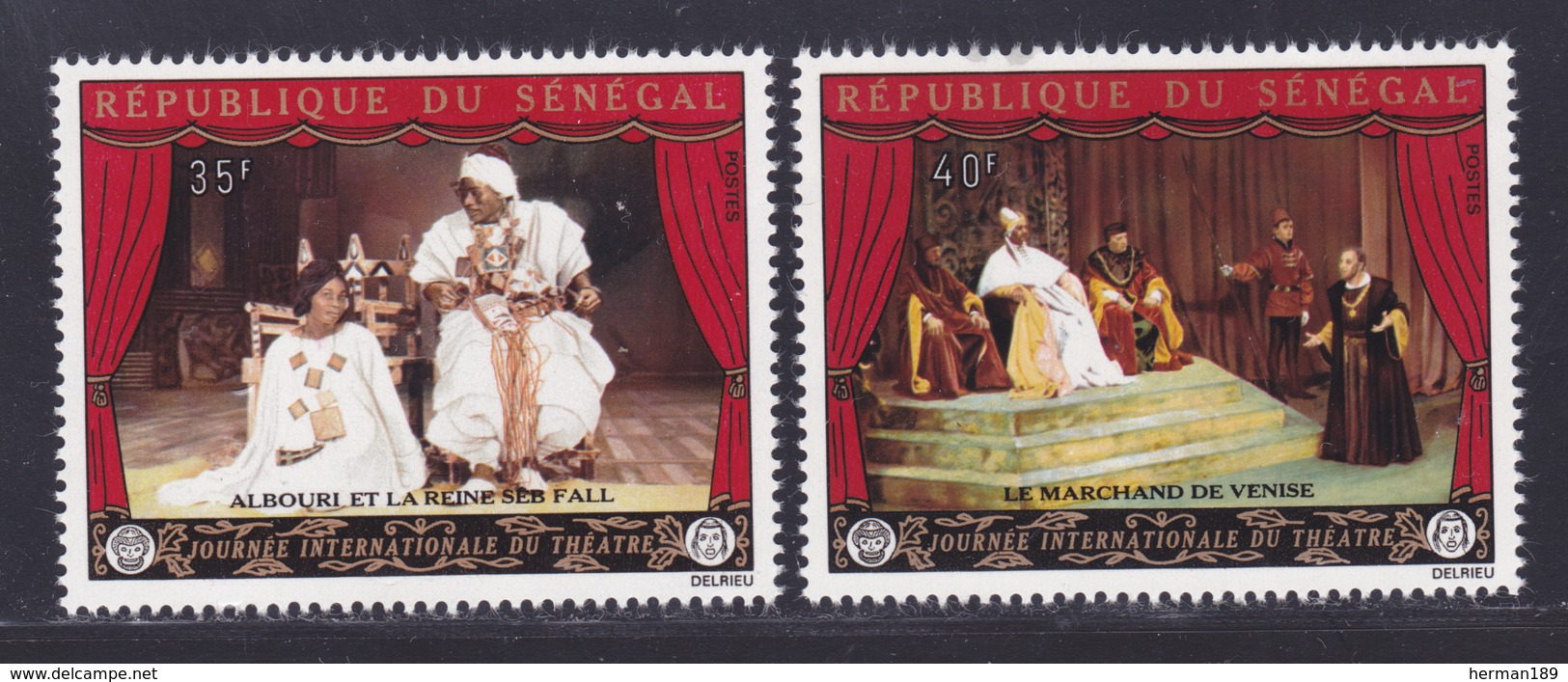 SENEGAL N°  361 & 362 ** MNH Neufs Sans Charnière, TB (D7351) Journée Internationale Du Théatre - Senegal (1960-...)