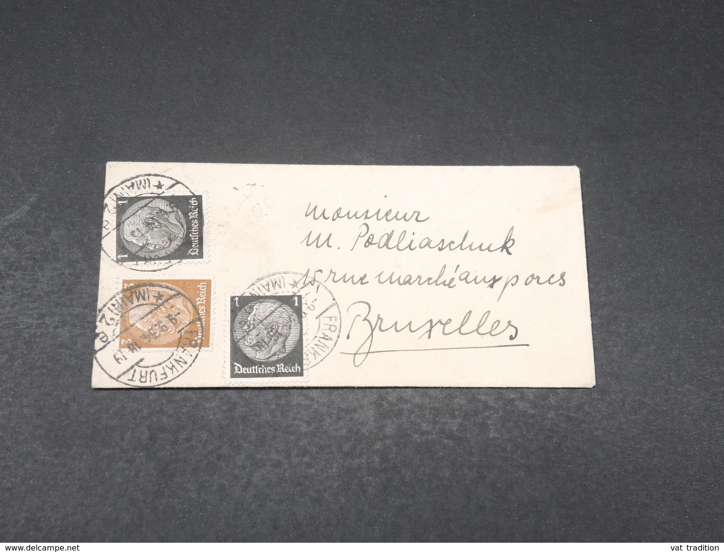 ALLEMAGNE - Enveloppe De Franfurt Pour Bruxelles En 1934 - L 17840 - Lettres & Documents