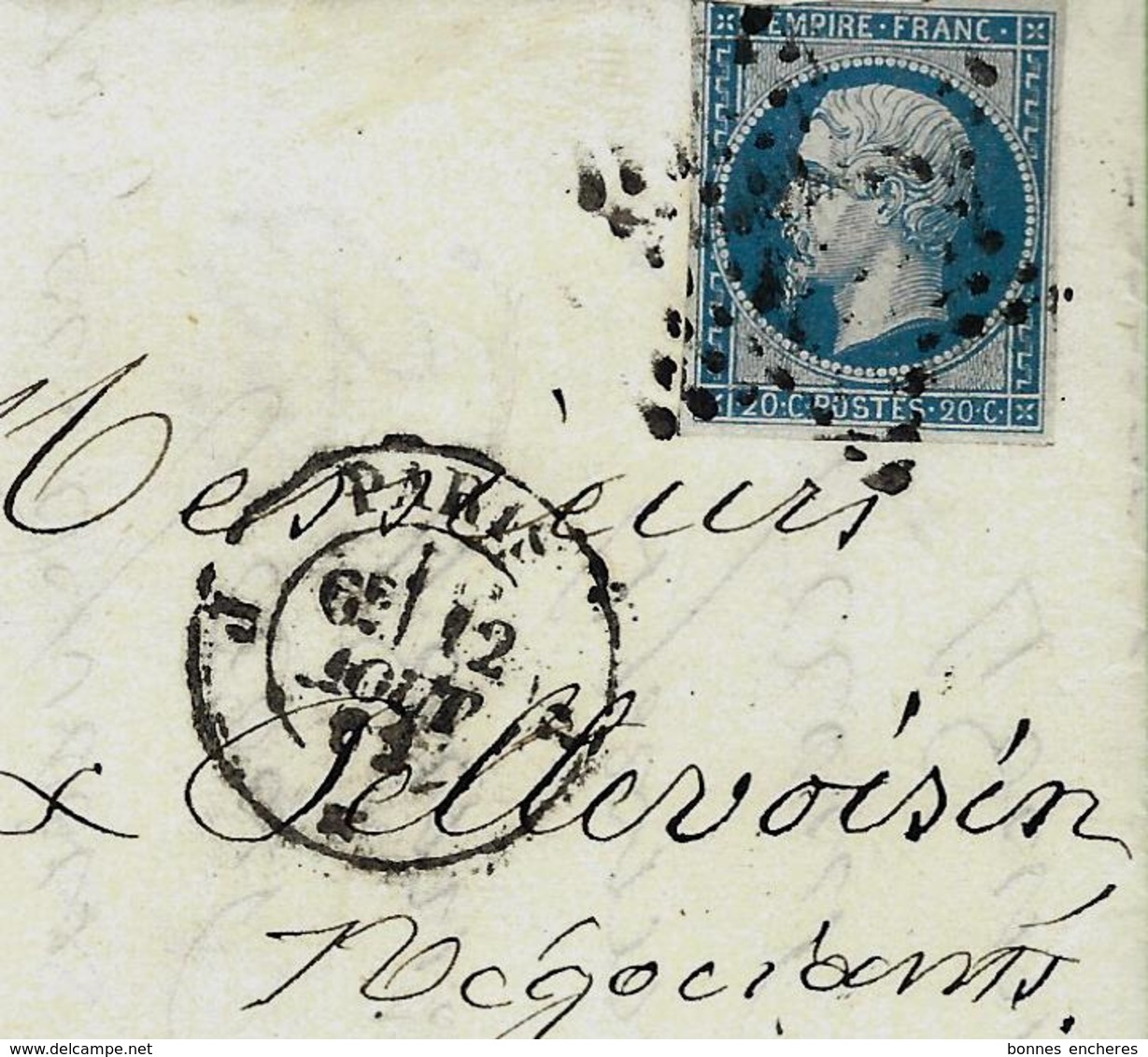 1862 LETTRE LAMBERT  HUILES ET GRAINES Paris Pour LECLERC & PELEVOISIN Niort VOIR SCANS - 1800 – 1899