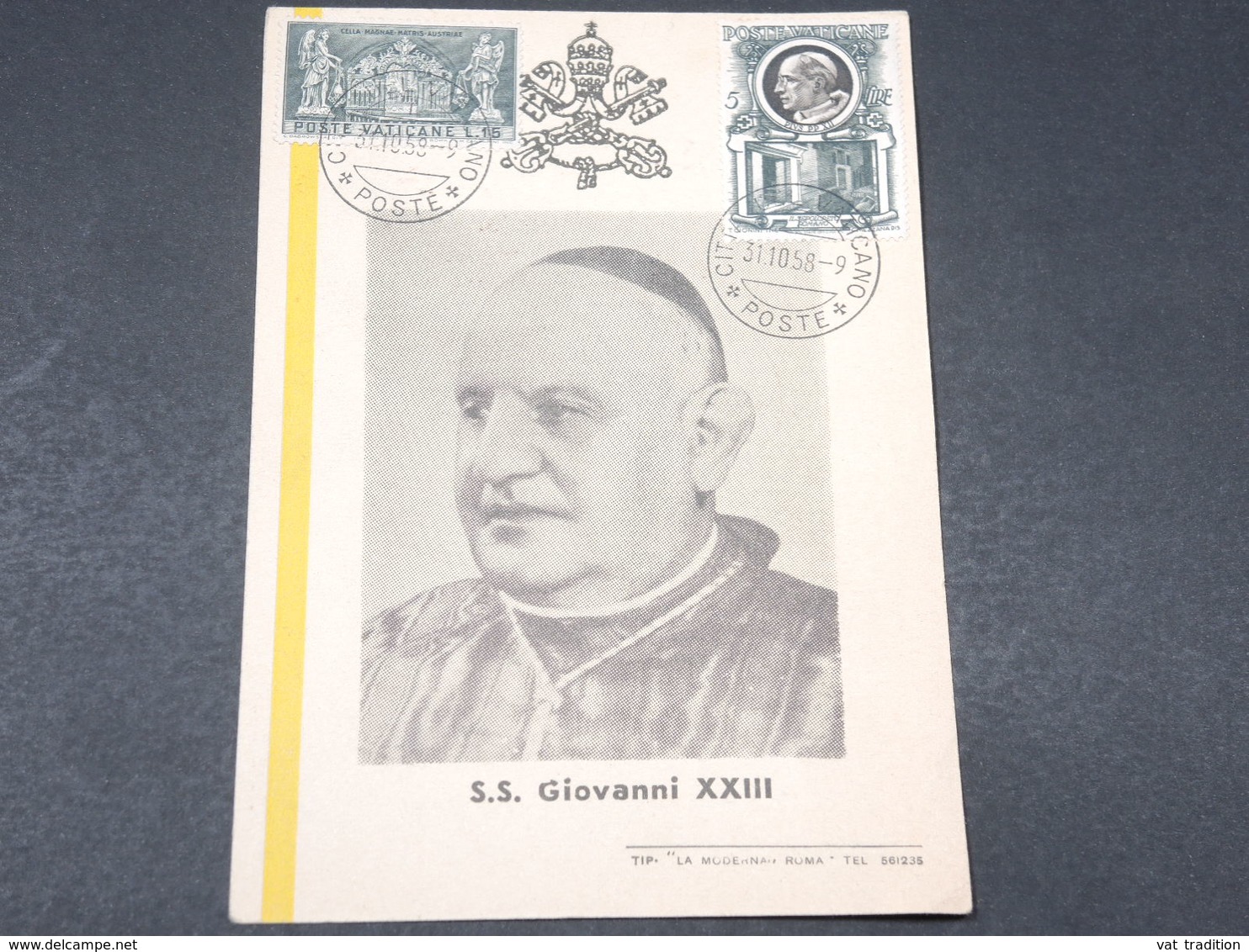 VATICAN - Carte Maximum De Jean XXIII En 1958 - L 17871 - Cartas & Documentos