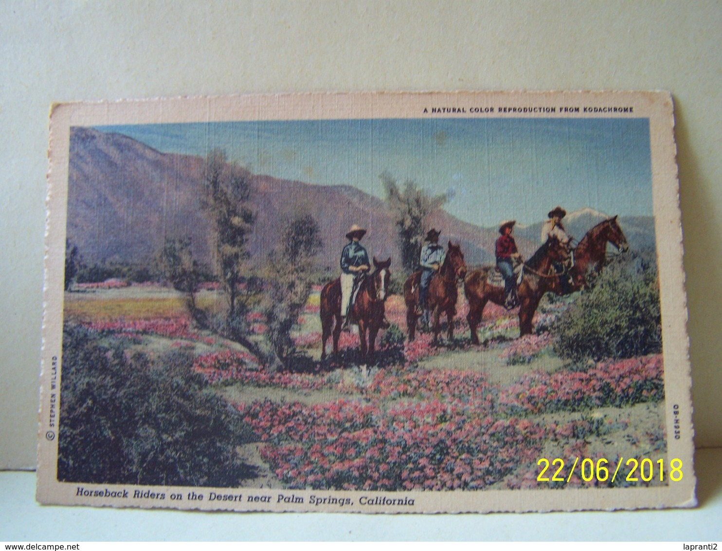 CALIFORNIE. HORSEBACK RIDERS ON THE DESERT NEAR PALM SPRINGS. - Palm Springs