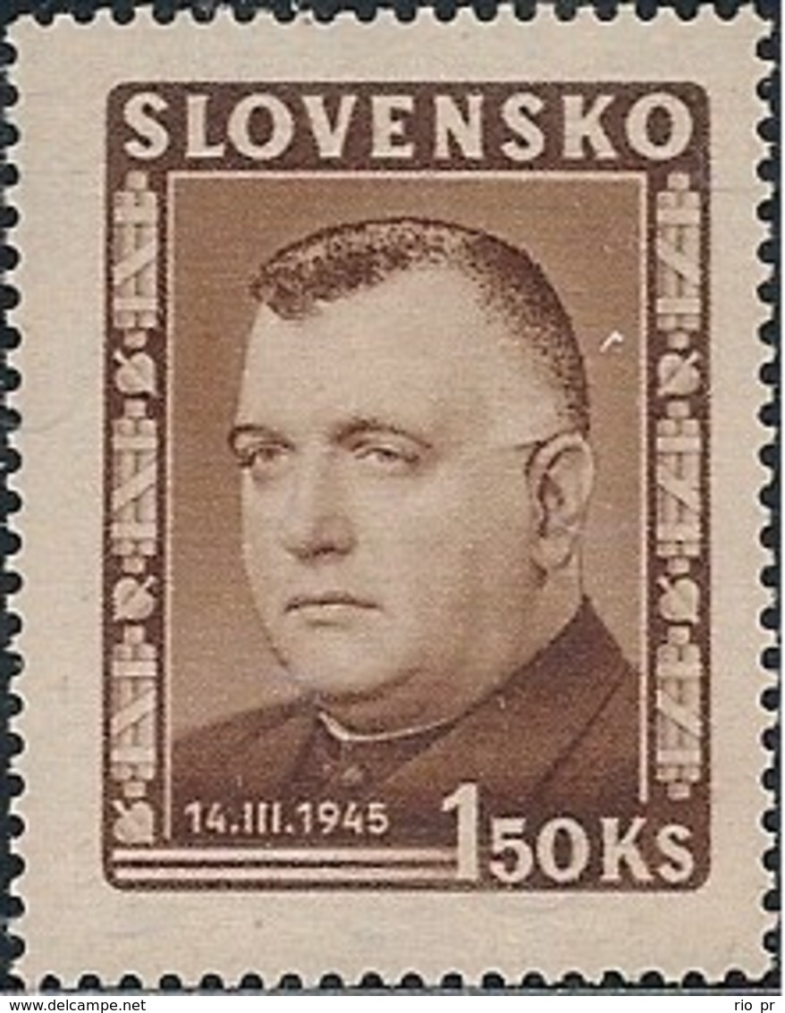 SLOVAKIA - DEFINITIVE PRESIDENT TISO (1.50 Kcs) 1945 - MNH - Ungebraucht