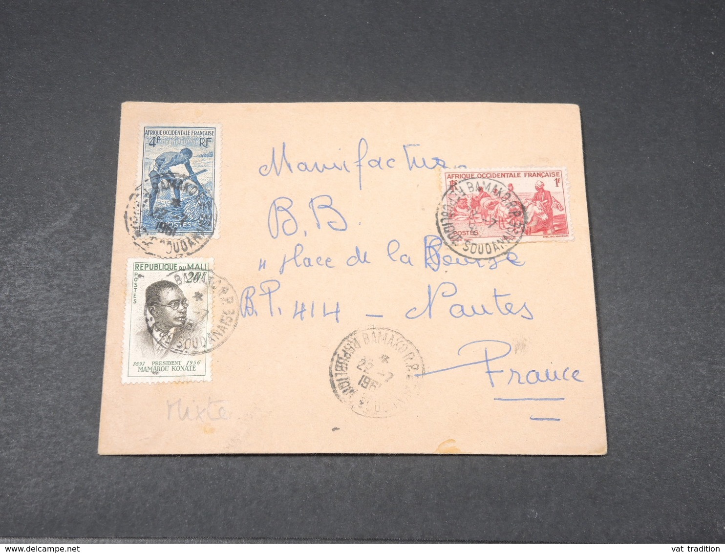 SOUDAN - Enveloppe De Bamako Pour La France En 1961 , Affranchissement Hétéroclite - L 17895 - Soudan (1954-...)