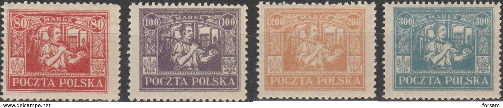 POLAND..1923..Michel # 17-20...Polen Abstimmungsgebiete...FULL SET...MNH...MiCV - 240 Euro. - Besatzungszeit