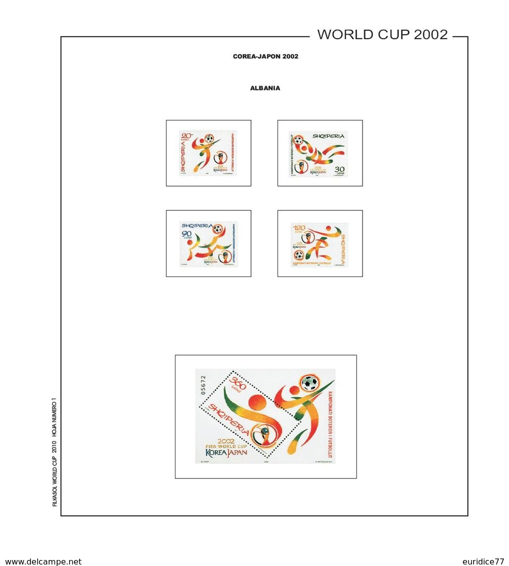 Suplemento Filkasol FIFA WORLD CUP KOREA-JAPON 2002 - Montado Con Filoestuches HAWID Transparentes - Pre-printed Pages